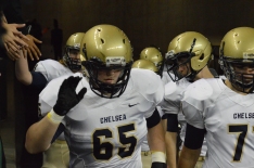 In the tunnel in the 2015 Championship game