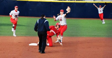 Lilli Piper makes a great play covering second